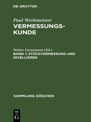 cover image of Stückvermessung und Nivellieren